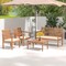 4 Piece Patio Wood Furniture Set Acacia Wood Sofa Set With Loveseat